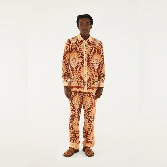 Red Wonderful Tapestry Pants - Picture 2 of 5